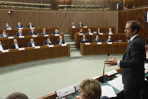 La replica del governatore Fedriga nell'aula del Consiglio regionale